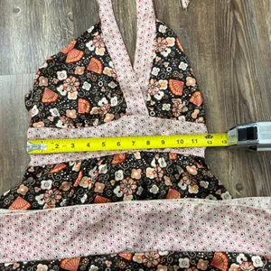 Wet Seal Vintage Y2K Halter Floral Top Dress Cottage Boho Forest Fairy Medium thumbnail 8