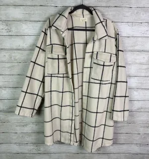 Melloday Plaid Open Front Jacket Size 2X thumbnail 2