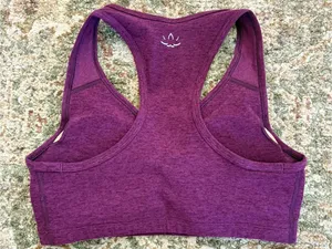 Beyond Yoga Spacedye Lift Your Spirits Bra Small Removable Cups Pink Purple thumbnail 3