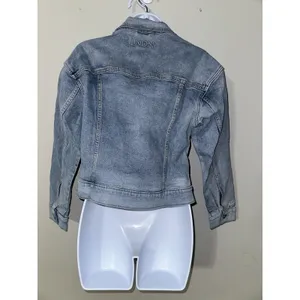 LNDN‎ Denim Landon Denim Cutout Waist Classic Denim Jacket NWT Size XXS thumbnail 6