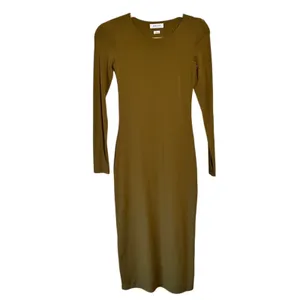 Babaton Green Long Sleeve Bodycon Midi Dress Womens S Fall Casual Aritzia Modest thumbnail 2