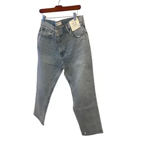 Abercrombie & Fitch Ultra High Rise 90s Straight Jean Size 32 Short Light WASH thumbnail 7