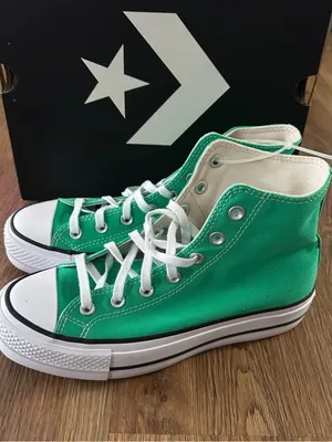 CONVERSE CTAS lift platform green lace up shoes sneakers women’s 7.5 new thumbnail 7