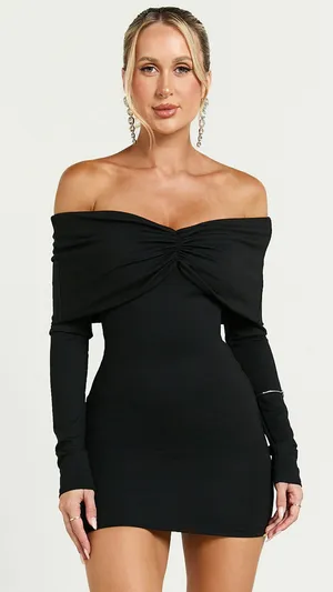New Showpo Rani Mini Dress Off Shoulder Bodycon Dress -Small MSRP $109 thumbnail 1