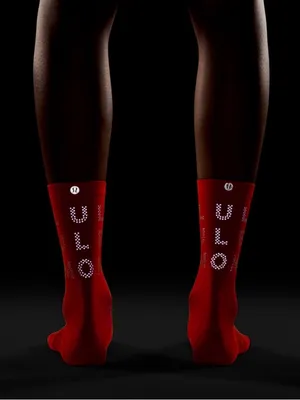 lululemon athletica unisex Power Stride Crew Socks with Logo Reflective Detail M thumbnail 2