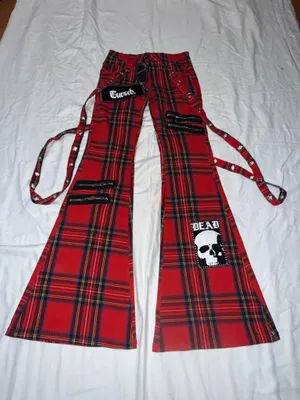 Dolls Kill The Grave Girls Plaid Aurora Pants thumbnail 2