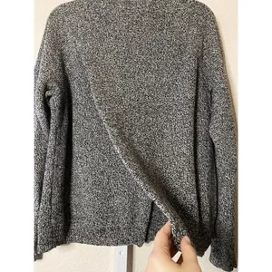 Madewell‎ Marled Black Province Cross-Back Pullover Sweater Sz L thumbnail 3