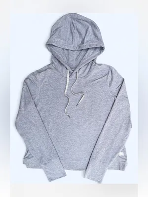 Vuori Halo Essential Hoodie Light Gray Heather Women's Minimalist Outdoor Size M thumbnail 4
