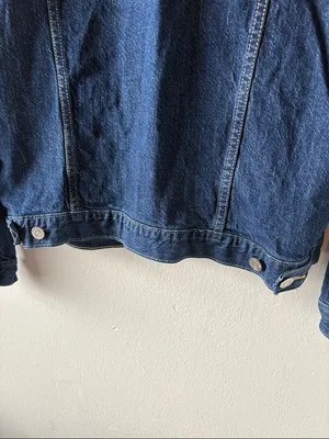 GAP Blue Denim Jean Jacket with Button Front thumbnail 3