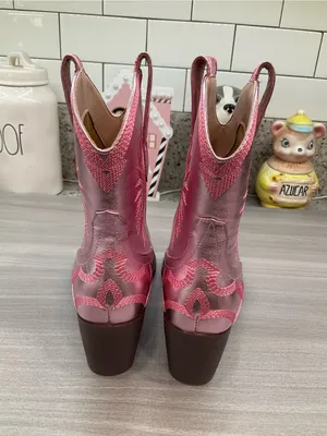 Hochfart‎ Western Boots For Women Embroidered Pointed Toe Cowgirl Boots thumbnail 4