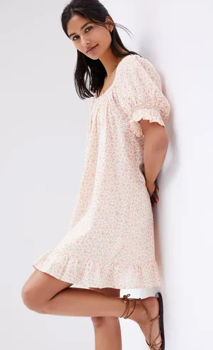 dRA Puff-Sleeved Mini Dress thumbnail 1