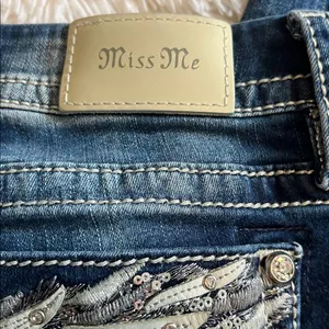 Miss Me LR Straight Leg Jeans Dark Wash 28x30 NWOT thumbnail 8