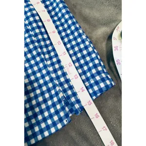 Love On a Hanger Blue Gingham Skirt‎ Size 1 Juniors Women Zip Back thumbnail 6