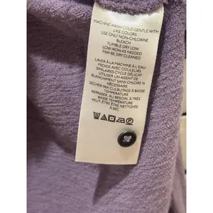 Pilcro Anthropologie Ruffle Henley Top Sz S Purple Slub Knit Long Sleeve Boho thumbnail 4