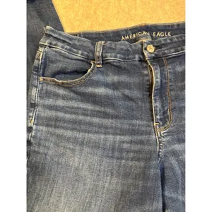 American Eagle Skinny Jeans Medium Wash Blue Denim Women Size 8 Regular thumbnail 2