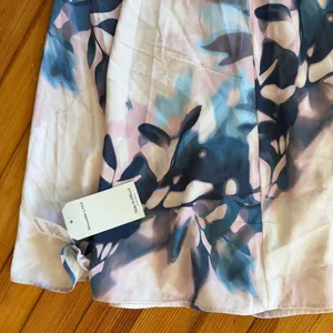 Abercrombie & Fitch NWT Godet Clasp-Back Midi Dress in Light Purple Pattern Size thumbnail 6