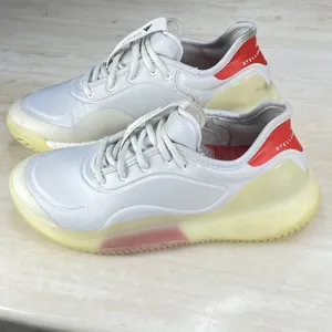 Adidas Stella McCartney Court Shoes White Red Sneakers EE4017 Womens 6 thumbnail 10