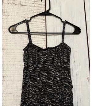Billabong Women's Adjustable Rayon Black Printed Wide Leg Jumpsuit Size Small thumbnail 6