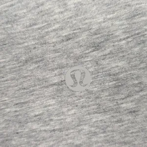 LULULEMON Back In Action Long Sleeve Heathered Light Grey Pima Cotton Women's 8 thumbnail 4