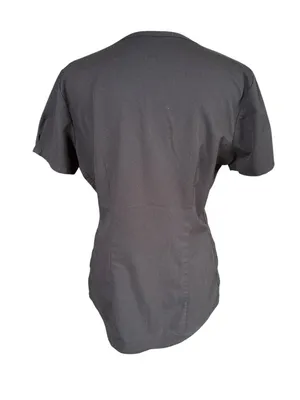 NRG by Barco short sleeve v-neck scrub top black stretchy with pockets size S thumbnail 4