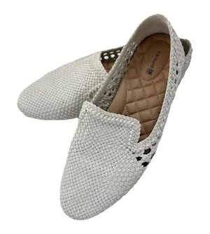 Birdies Shoes Women’s 10 The Starling Almond Toe Slip On Flats Cream Preppy Boho thumbnail 1
