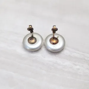 Vintage Clip On Earrings Classic Style Glam Large Faux Pearl Statement thumbnail 6