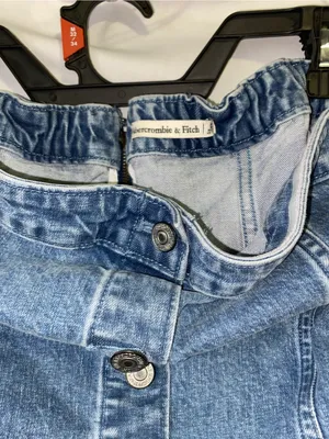 Abercrombie & Fitch Blue Denim Button-Front A-Line dress thumbnail 3