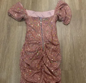 Hello Molly Mini Dress Pink Sparkly thumbnail 4