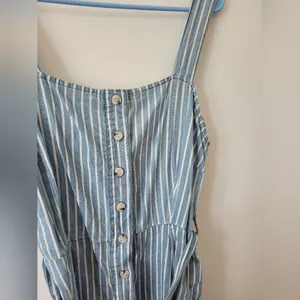 Urban Bliss 100% Cotton Striped Pinafore Dress Seersucker Retro Festival Size 6 thumbnail 9