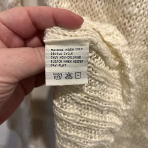 VTG Unionbay Womens Cream Loose Knit Long Sleeve Ramie Blend‎ Sweater Size Large thumbnail 8