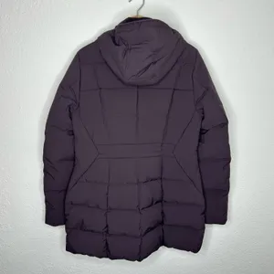 Lands' End Women's Quilted Down Hooded Coat Sz M/T 600 Fill Power 80/20 thumbnail 9