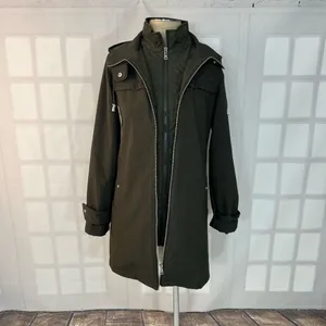 Lauren Ralph Lauren Green Water Resistant Hooded Fall Jacket Size XS thumbnail 3