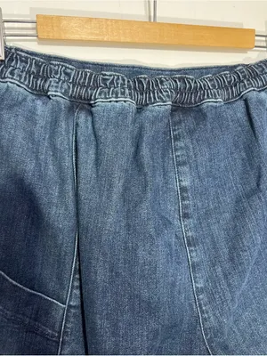 Lisa bayne blue wide leg Denim Utility Pant size M thumbnail 9