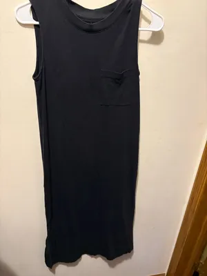 Everlane the long weekend tank dress washed black size XS thumbnail 2