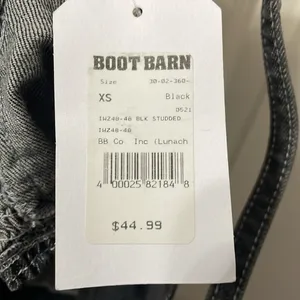 💙💖 NEW Boot Barn Denim Studded Cropped Bustier Top Gray Size XS thumbnail 6