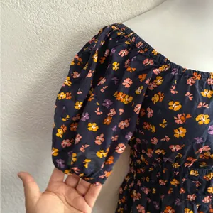 Madewell Puff-Sleeve Square Neck Smocked-Waist in Aloha Floral Crop Top S thumbnail 7
