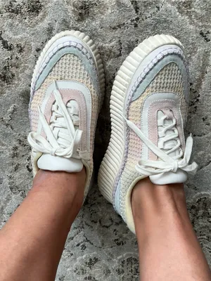 Modern Women's Pastel Knit Platform Sneakers 🌸 thumbnail 4