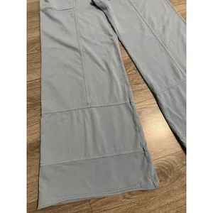Rae Mode Women Cotton Blend Pants Siz L Light Blue Wide Leg Lounge Elastic Waist thumbnail 11