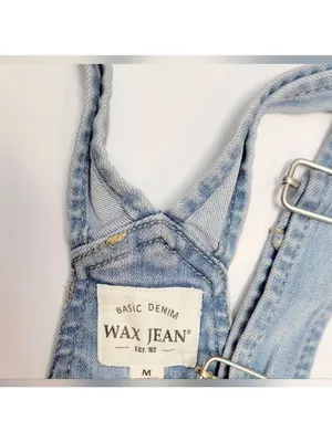 Wax Jean Blue Denim Overall Shorts Medium thumbnail 5