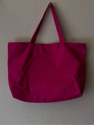 Floral Print Tote Bag - Magenta thumbnail 4