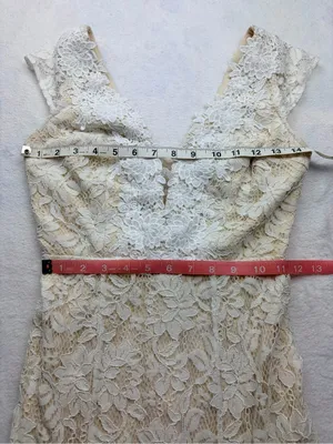 Lulus NWT Ivory Lace Mermaid Wedding Gown XXS Deep V Bridal Dress thumbnail 6