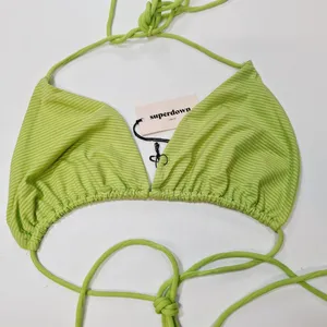 Superdown Roxy Bikini Top in Green thumbnail 3