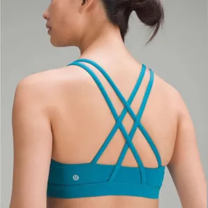 Lululemon Energy Bra Medium Support, B–D Cups Hawaiian Turquoise size 6 thumbnail 3