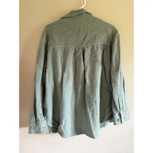 American Eagle Green Cotton Shacket Button Down Oversized Shirt Jacket‎ Womens M thumbnail 4