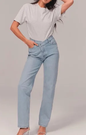 Abercrombie & Fitch The Dad High Rise Jean 25S thumbnail 1