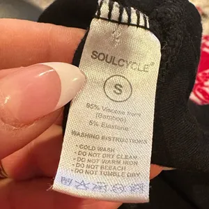 Soulcycle Black White Cotton Bralette Loungewear Racerback Top S thumbnail 4