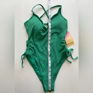Stoney Clover Lane Textured Cheeky High‎ Leg One Piece Swimsuit Size S thumbnail 8