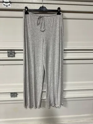 Garage Pointelle Slouchy Pants Spring Grey Mix Large New thumbnail 3