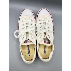 Converse Sz 10 Womens Sneakers Chuck Taylor All Star Low Top Canvas Cream White thumbnail 6