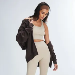 Savage X Fenty Seamless‎ Sport Racerback Tank in Washed Doe Eyed Beige Small thumbnail 7